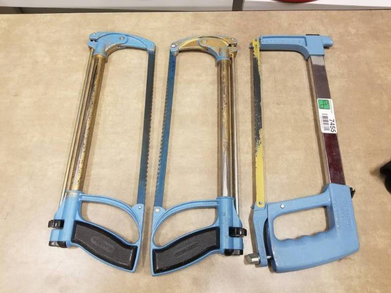 lot 7455 image: Set of 3 Hacksaws