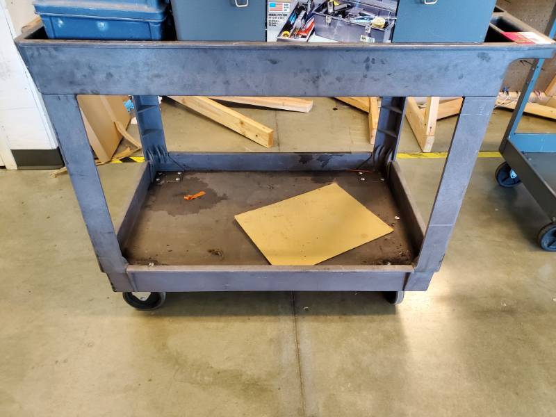 lot 9779 image: Rolling Heavy Duty Work Cart Contents Not Included