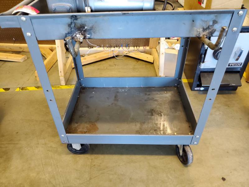 lot 9780 image: Rolling Heavy Duty Work Cart Contents Not Included