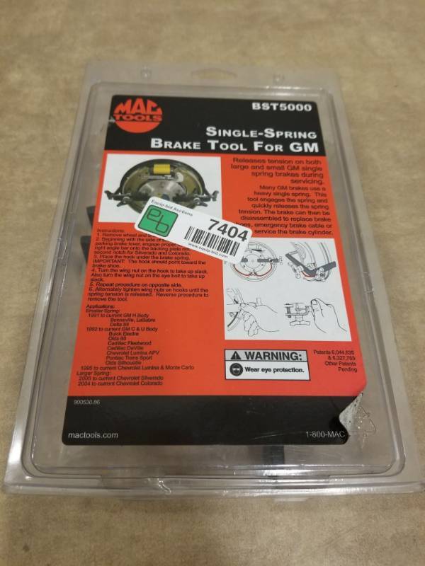 lot 7404 image: MAC Tools Single Spring Brake Tool For GM BST5000