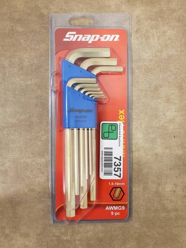lot 7357 image: Snap On 9pc Metric Hex AWMG9