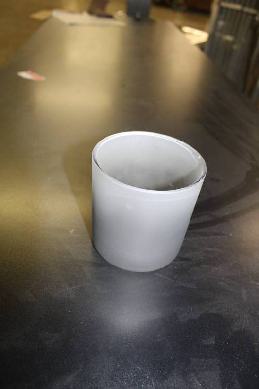 lot 3572 image: Frosted Cylinder Glass VaseVotive Candle Holder, 3-Inch