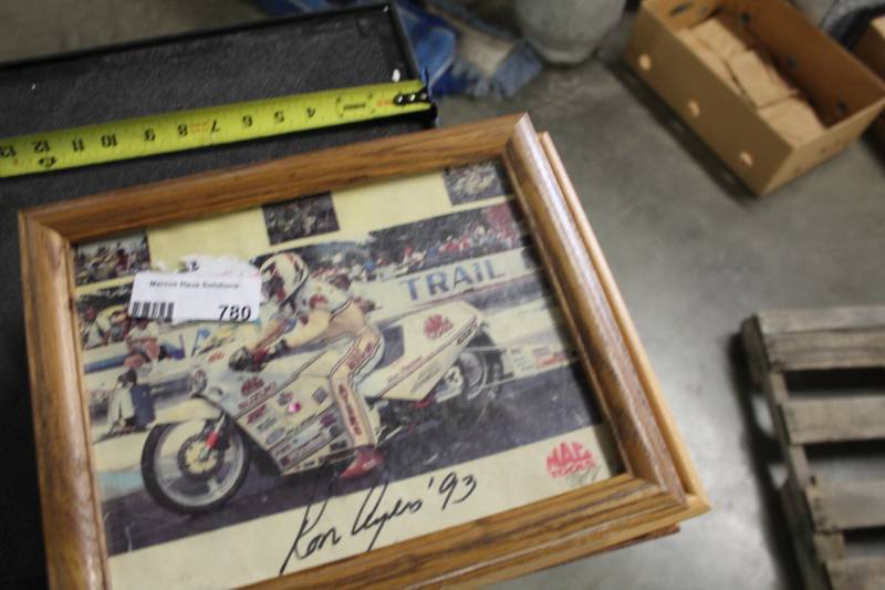 lot 780 image: 10- Framed Racing Pictures