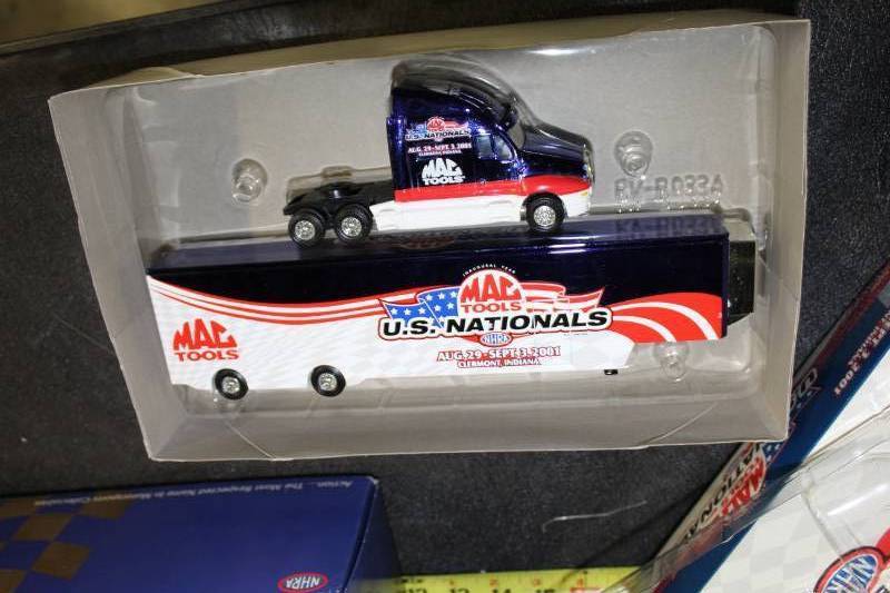 lot 791 image: Mac Tools Limited Edition Die Cast US Nationals Truck and Trailer Collectable