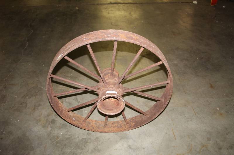 lot 691 image: Iron Wheel Decoration