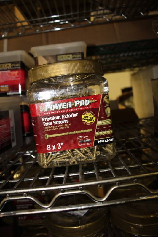 lot 817 image: Pro Power Exterior Wood Screws 10 x 3 inch 5 lbs