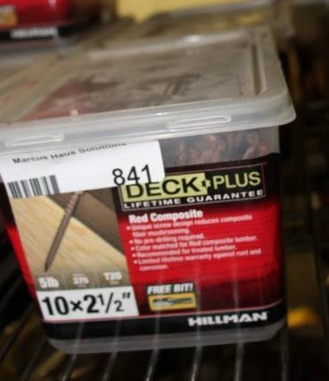 lot 841 image: Deck Plus Red Composite 10 x 2 12