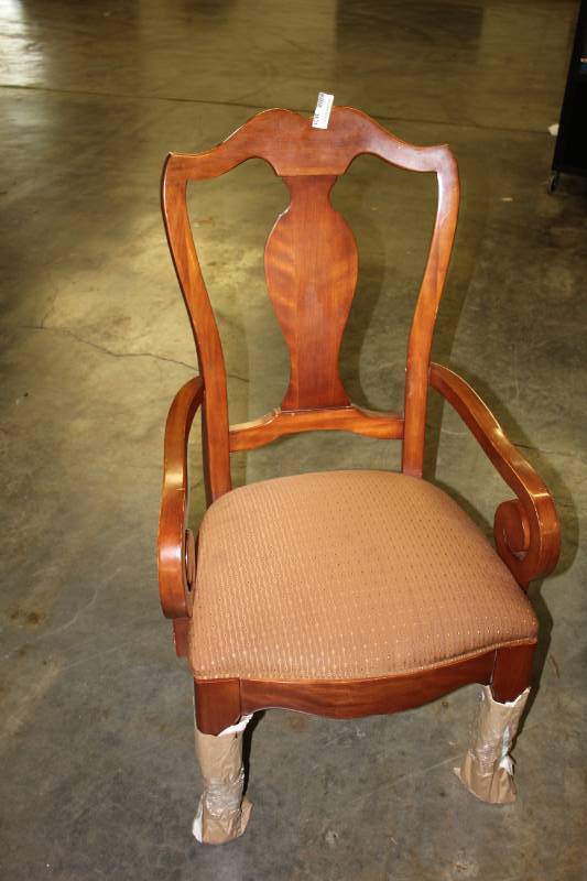 lot 3631 image: Colonial Wood Arm Chair