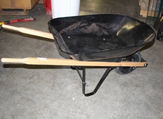 lot 1956 image: Blue Hawk 4-cu ft Steel Wheelbarrow