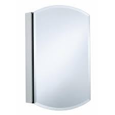 lot 1970 image: Archer Single Door Mirrored Recessed Medicine Cabinet in Anodized Aluminum