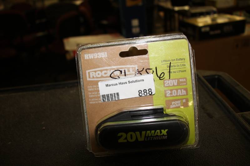 lot 888 image: Rockwell 20 Volt Battery