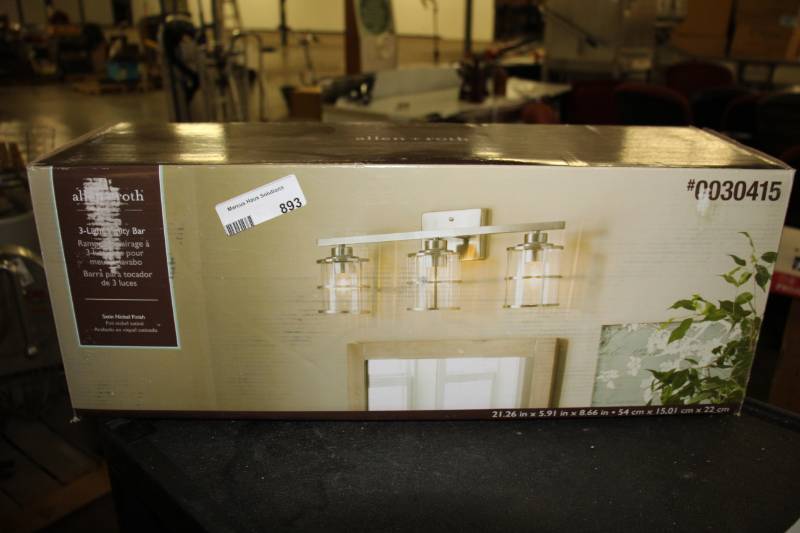 lot 893 image: Allen & Roth 3 light Vanity Light