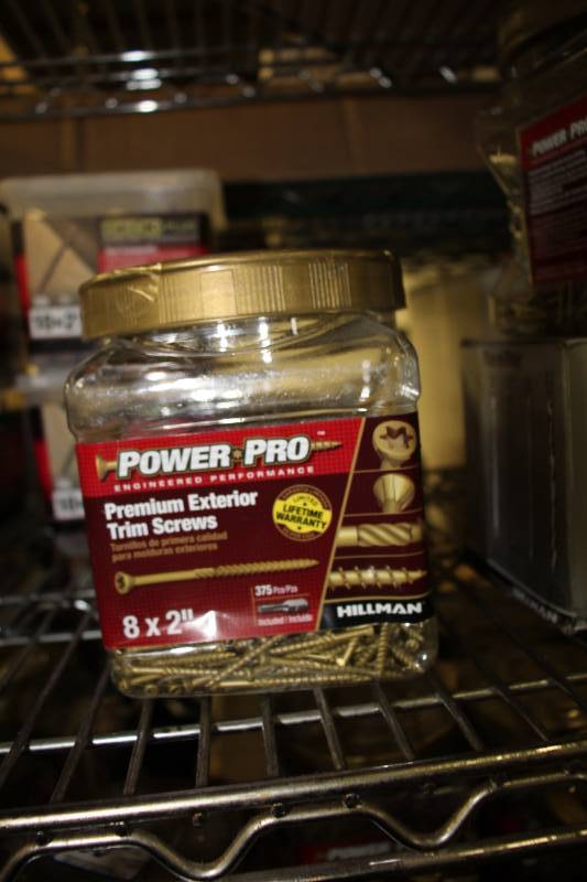 lot 821 image: Pro Power Exterior Wood Screws 10 x 3 inch 5 lbs