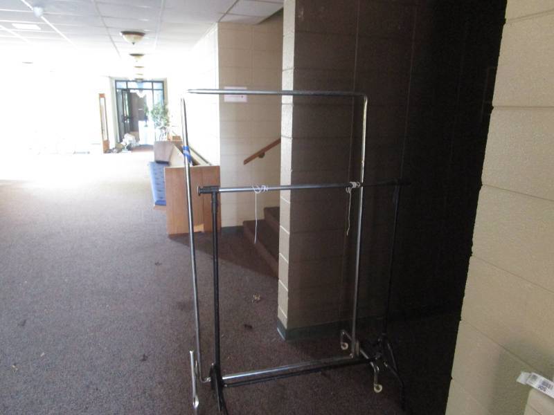 lot 5159 image: Two Metal Rolling Garmet Racks