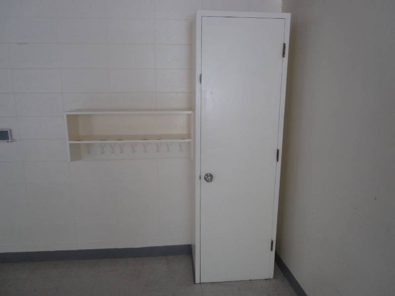 lot 5177 image: Wood Cabinet with Shelves