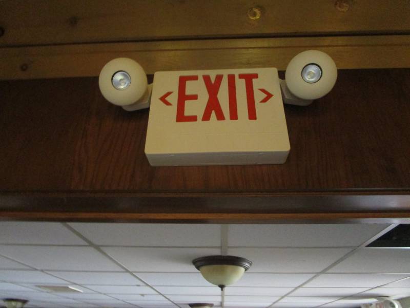 lot 5071 image: Exit Sign with Two Emergency Lights