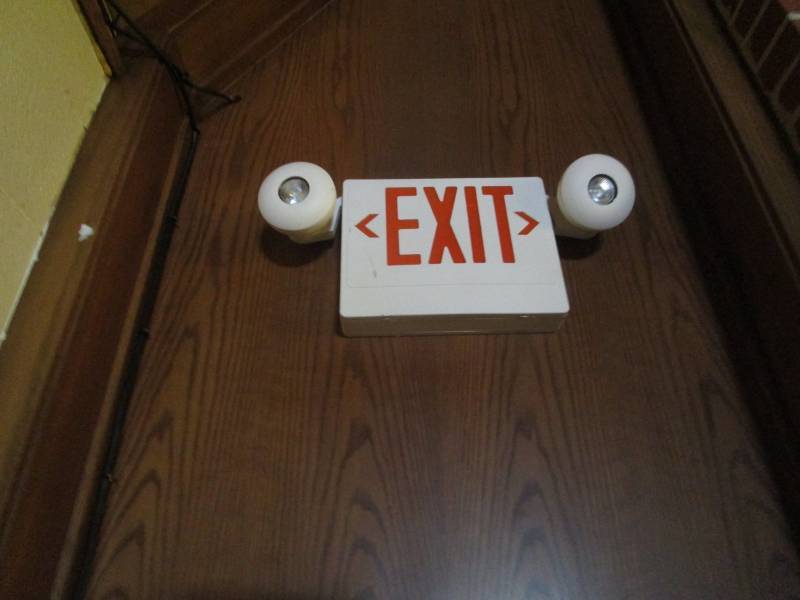 lot 5072 image: Exit Sign with Two Emergency Lights