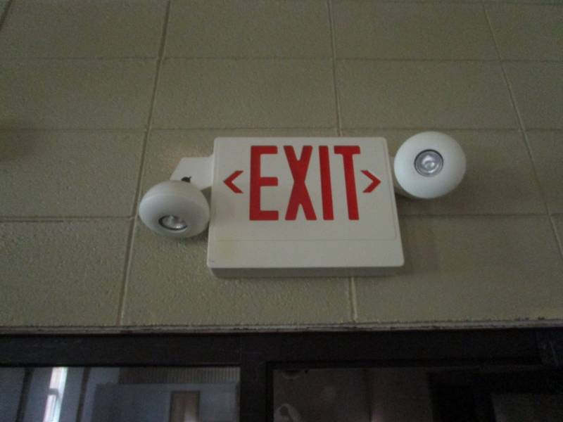 lot 5073 image: Exit Sign with Two Emergency Lights