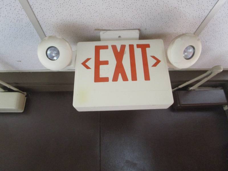 lot 5074 image: Exit Sign with Two Emergency Lights