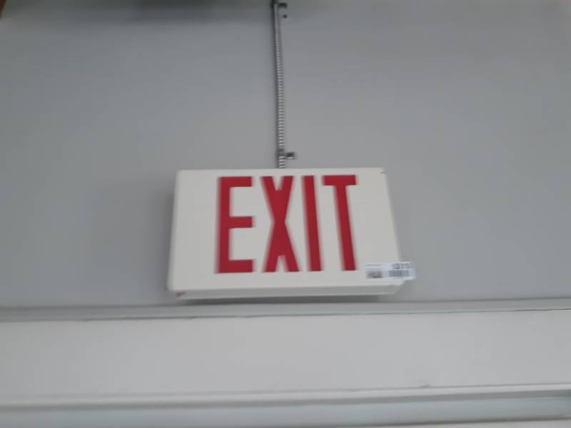 lot 5210 image: Exit Sign -Buyer Must Remove