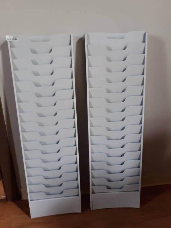 lot 5227 image: Wall Mount File Sorter Shelves