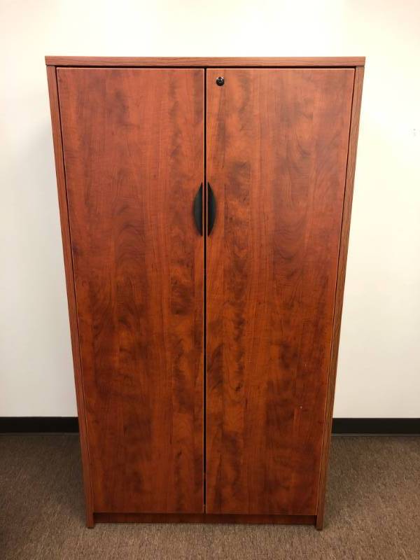 lot 4292 image: Mahogany Storage Shelving
