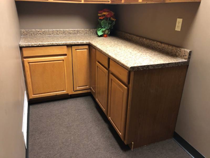 lot 4255 image: Office Lounge Corner Cabinets with Lazy Susan