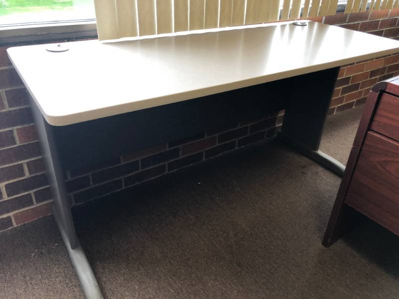 lot 4265 image: Grey Industrial Office Table