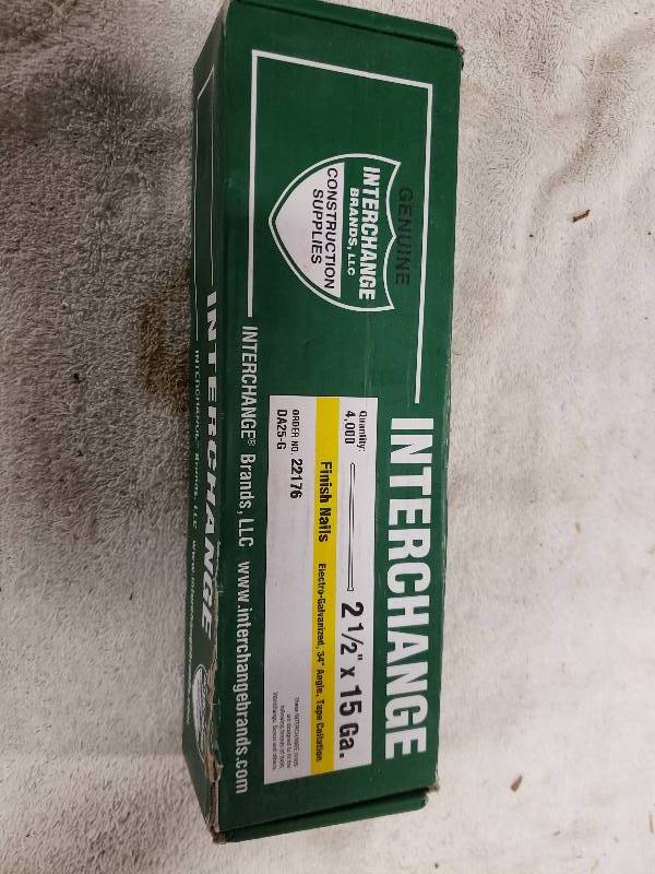 lot 10838 image: Interchange 2 12 15 Gauge Finish Nails