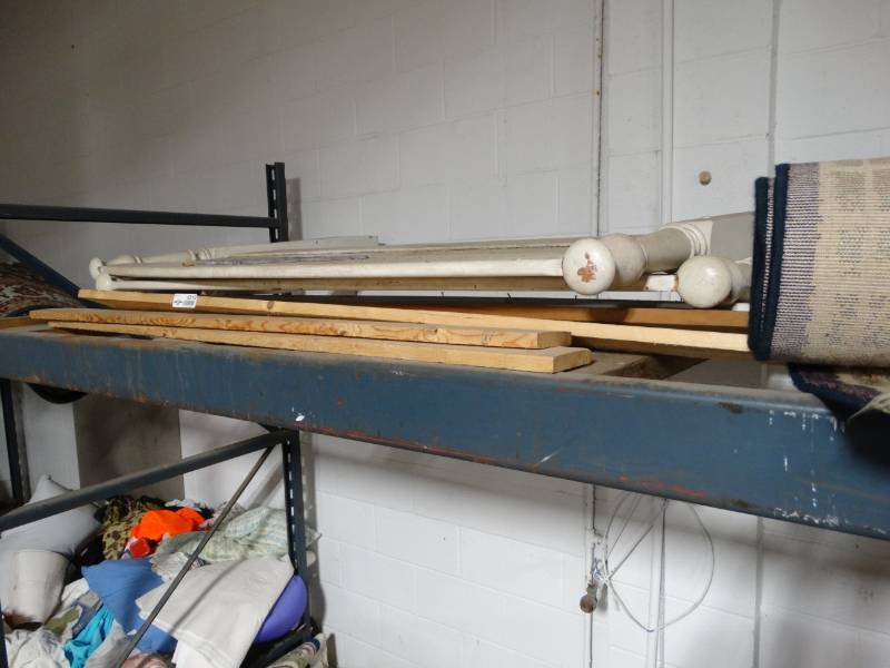 lot 6312 image: full size wooden bed frame.