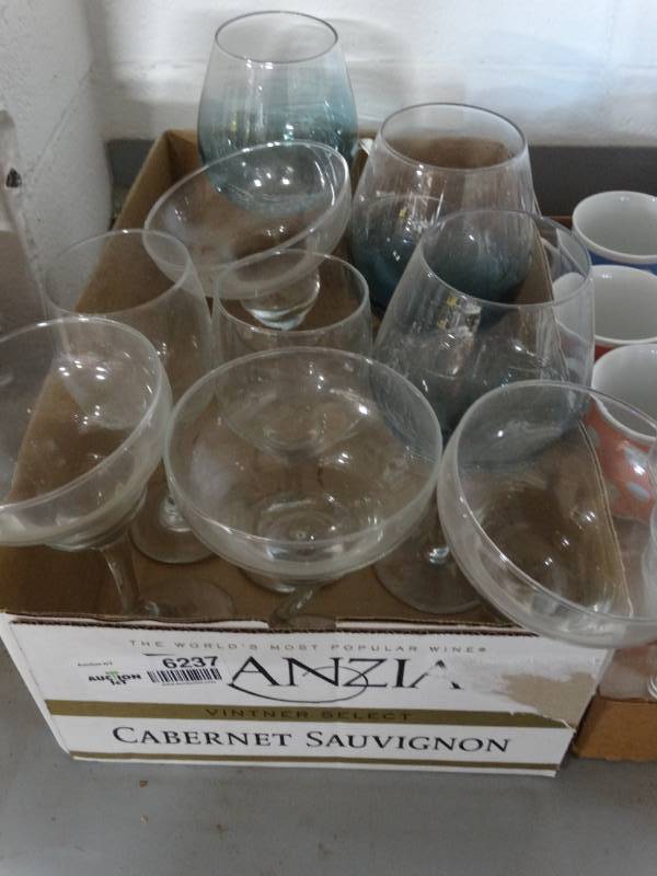 lot 6237 image: Large lot of glassware and stem ware.