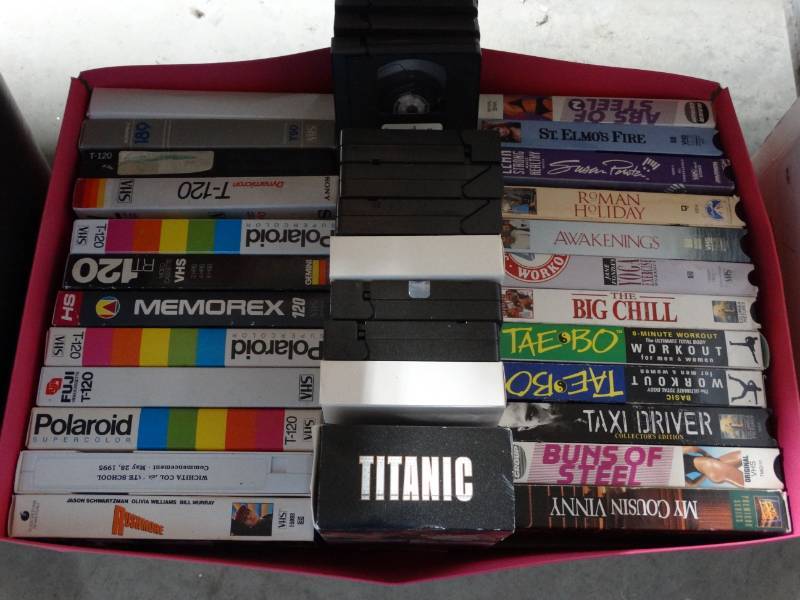 lot 6245 image: Lot of VHS tapes.