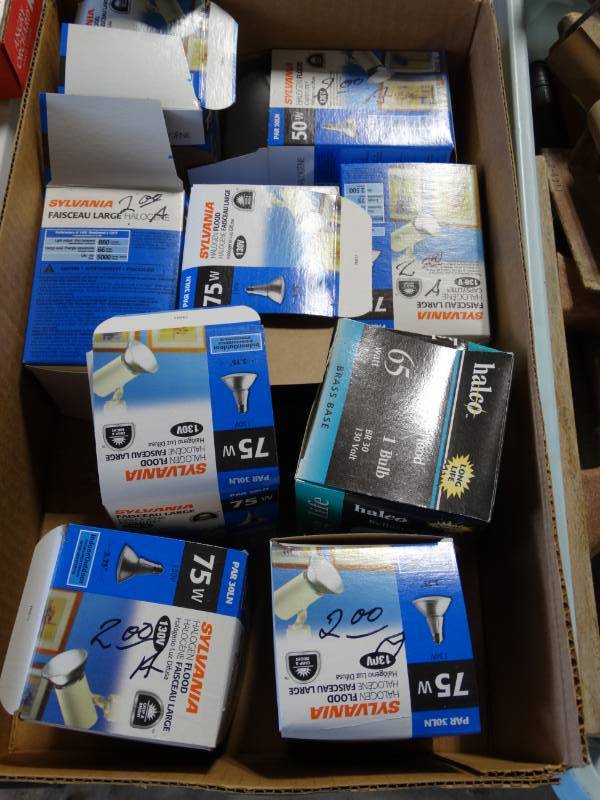 lot 6289 image: Lot with various light bulbs.