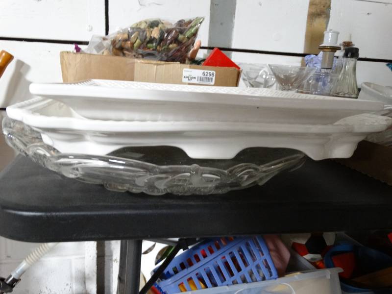 lot 6299 image: Glass platters.