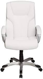 lot 5460 image: Amazonbasics High-back Executive Swivel Chair - White With Pewter Finish