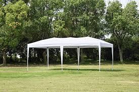 lot 5475 image: CHARAVECTOR 10 x 20 ft Heavy Duty Pop-up Tent for Outdoor Party Wedding Commercial Activity Pavilion BBQ Beach Car Shelter (White)