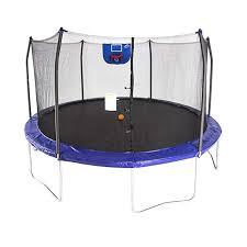 lot 5484 image: Skywalker Trampolines 15-Foot Jump N� Dunk Trampoline with Enclosure Net - Basketball Trampoline