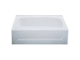 lot 5498 image: Kinro 1259.1072 27 x 54 in. ABS Bath Tub with Apron - Left Hand White