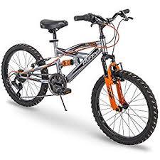lot 5501 image: Boys 6-speed Mountain Bike Gray Bicycle Full Suspension Steel Frame Kids Bikes