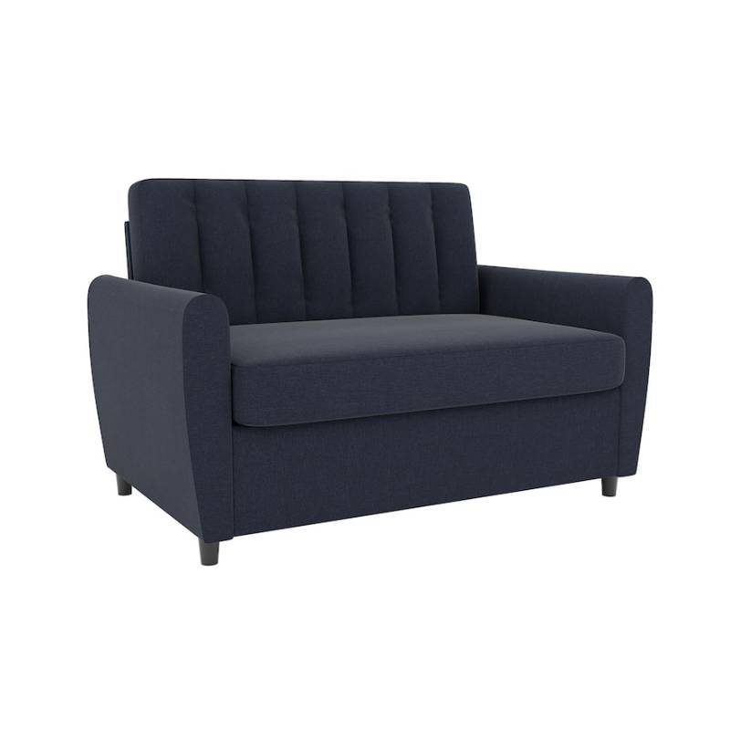 lot 5454 image: Novogratz Brittany Sleeper Sofa, Blue Linen