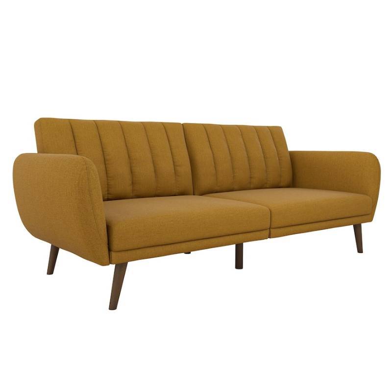 lot 5455 image: Novogratz Brittany Linen Futon, Multiple Colors