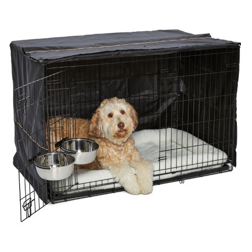 lot 5473 image: Midwest iCrate Double Door Starter Kit for Dogs, 48  L X 30.25  W X 32  H, XX-Large