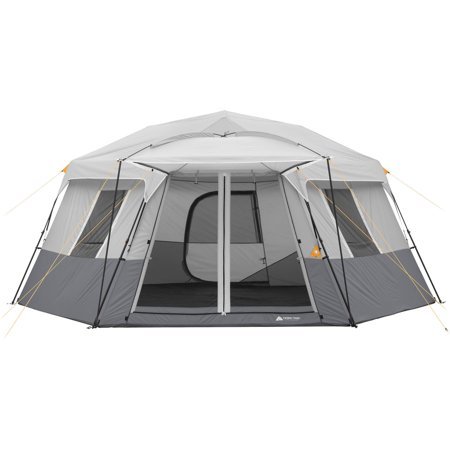 lot 5493 image: Ozark Trail 17 x 15 Person Instant Hexagon Cabin Tent, Sleeps 11