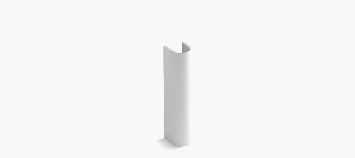 lot 5496 image: KOHLER Bathroom Veer Pedestal in White K-5246-0