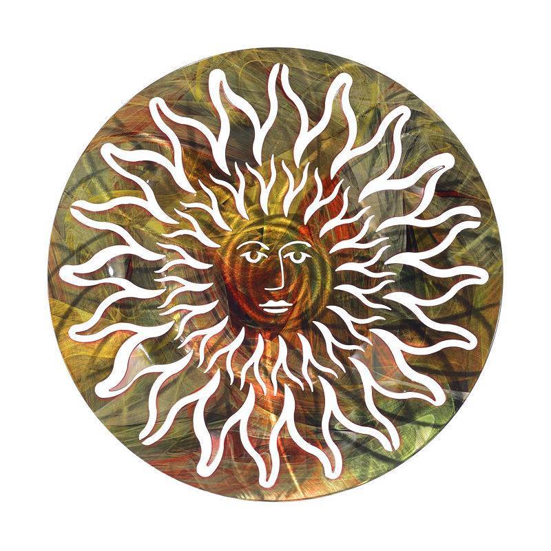 lot 5546 image: 3D Sun Face Metal Outdoor Wall Art