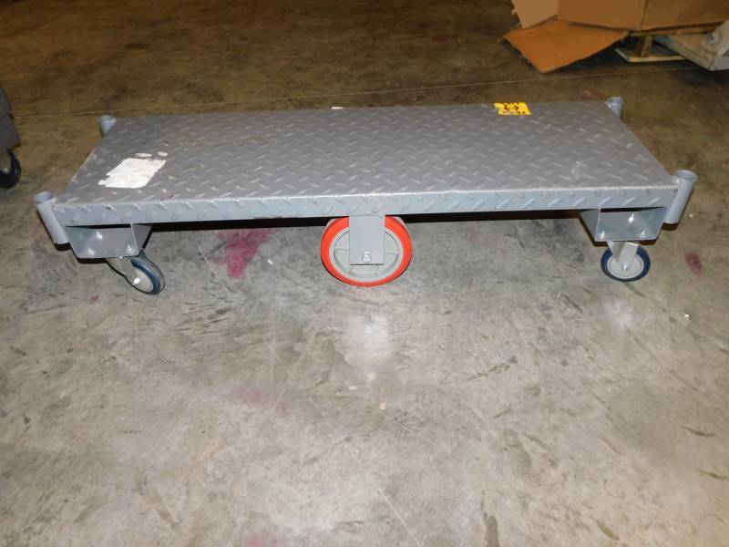 lot 5480 image: Winholt 300-48D  PU U-Boat Diamond Steel Deck, Utility Cart