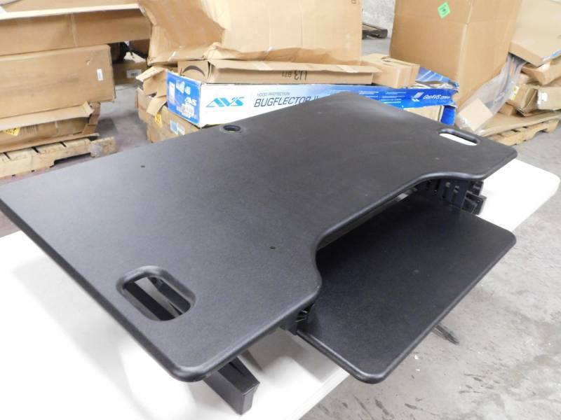 lot 5483 image: Pneumatic Sit-to-Stand Adjustable Desktop Converter, (35.4 Wide, Keyboard Tray)