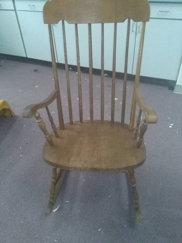 lot 2340 image: Wood Rocking Chair