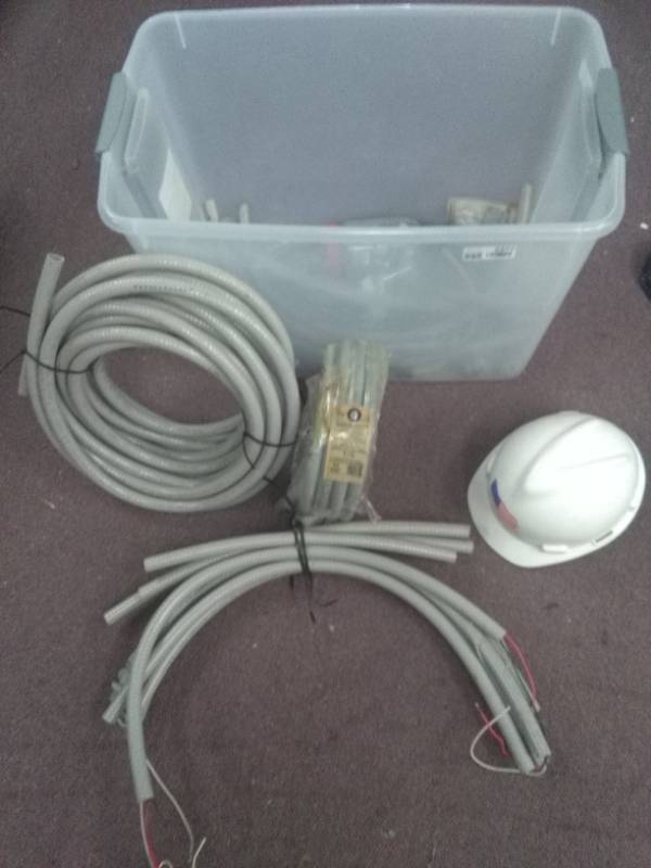 lot 2377 image: Conduit and Wiring Lot in Tote
