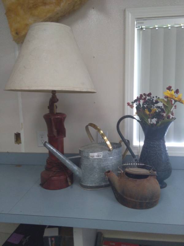 lot 2378 image: Pitchers and Pitcher Pump Look alike Lamp